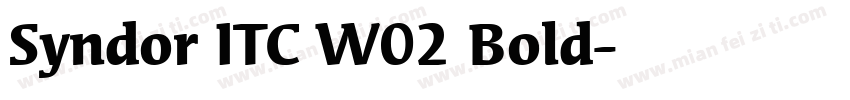 Syndor ITC W02 Bold字体转换